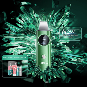 Ultraskaņas ādas attīrīšanas ierīce melno punktu noņemšanai — pārnēsājams, krāsu gaismas terapija, iebūvēta 500-800 mAh baterija, IPX0, mājas lietošanai, Konka