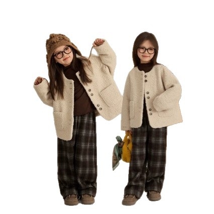 Lányok őszi kabát szett rajzfilm mintával, vastag anyag, hosszú ujjú, pamutkeverék belsővel, poliészter béléssel