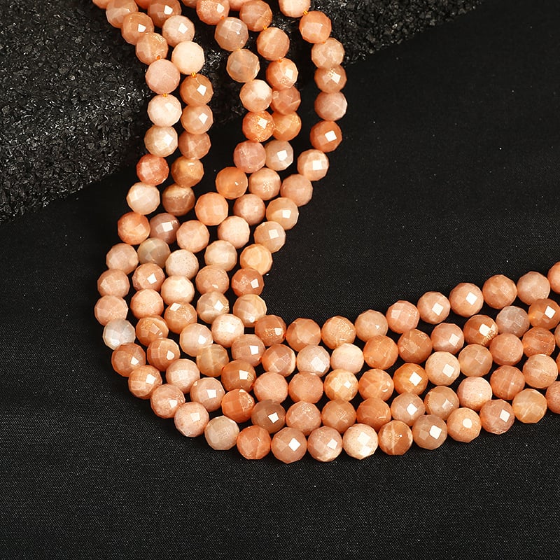 Sunstone perle – okrugle, polirane; labave perle; branda Also butterfly, serija Also butterfly