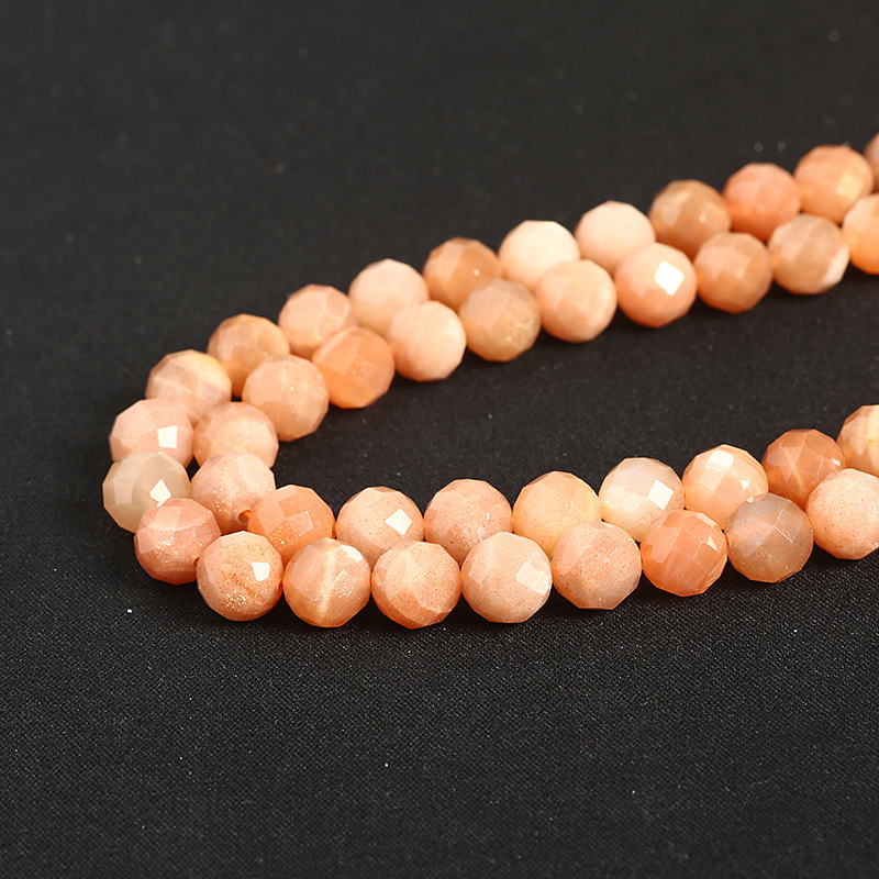 Sunstone perle – okrugle, polirane; labave perle; branda Also butterfly, serija Also butterfly