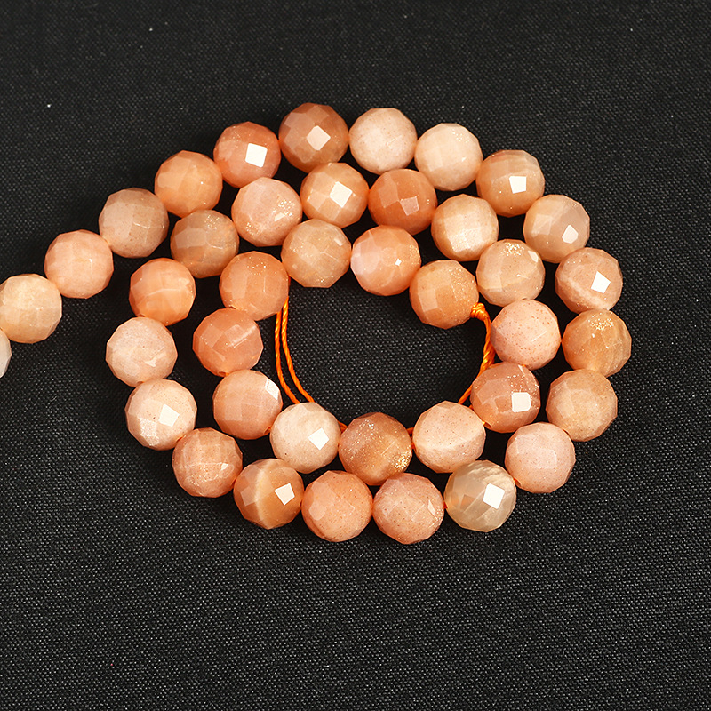 Sunstone perle – okrugle, polirane; labave perle; branda Also butterfly, serija Also butterfly