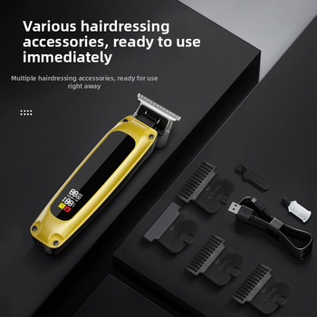 Elektrinis plaukų kirpimo prietaisas su integruota baterija 1200–2000mAh, USB įkrovimas, nerūdijančio plieno peiliukai, veikimo laikas 1–3 valandos, nuimama ir plaunama peilio galvutė
