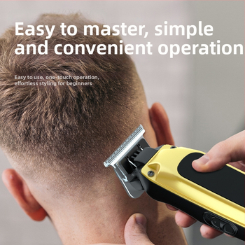 Elektrinis plaukų kirpimo prietaisas su integruota baterija 1200–2000mAh, USB įkrovimas, nerūdijančio plieno peiliukai, veikimo laikas 1–3 valandos, nuimama ir plaunama peilio galvutė