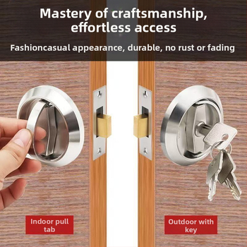 Húzógömb zár belső ajtókhoz — rejtett kivitel, 304 rozsdamentes acél, golyózár típusú, kétoldalas