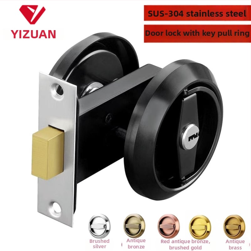 Húzógömb zár belső ajtókhoz — rejtett kivitel, 304 rozsdamentes acél, golyózár típusú, kétoldalas