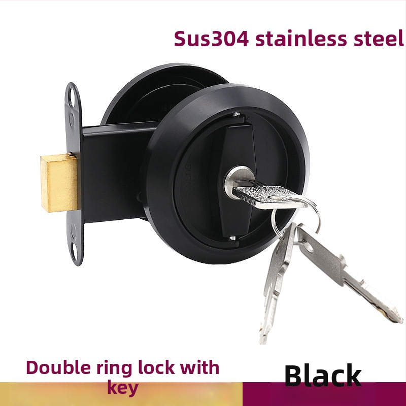 Húzógömb zár belső ajtókhoz — rejtett kivitel, 304 rozsdamentes acél, golyózár típusú, kétoldalas