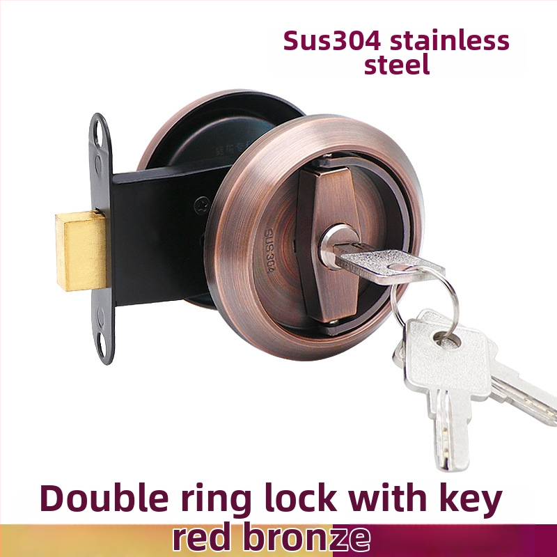 Húzógömb zár belső ajtókhoz — rejtett kivitel, 304 rozsdamentes acél, golyózár típusú, kétoldalas