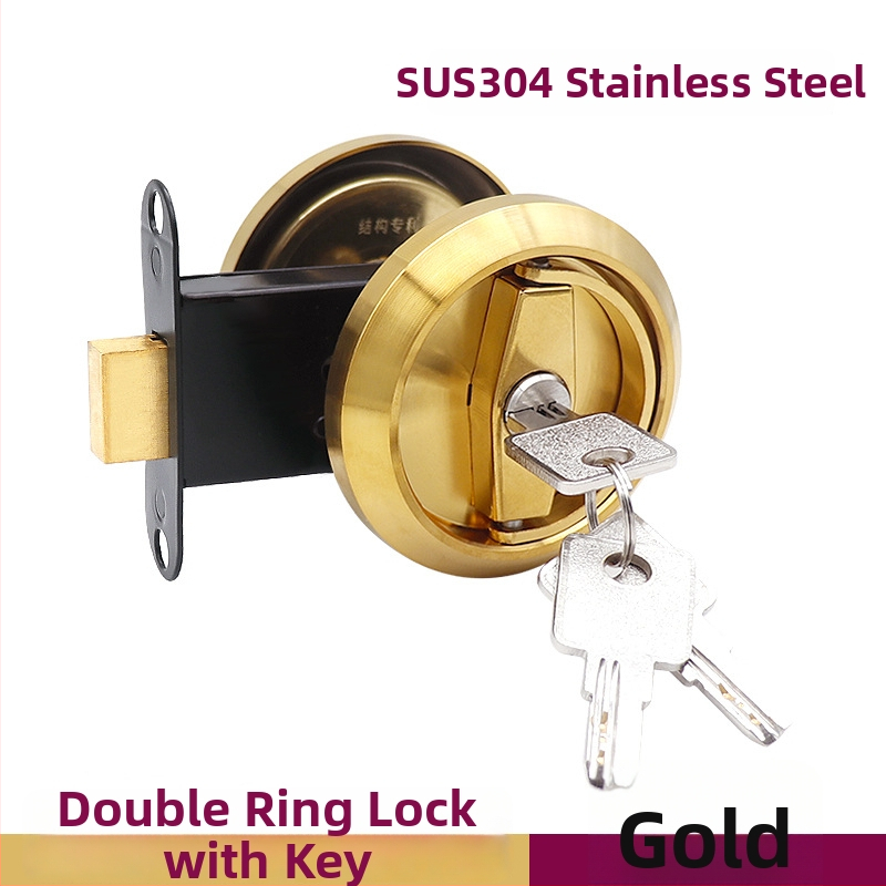 Húzógömb zár belső ajtókhoz — rejtett kivitel, 304 rozsdamentes acél, golyózár típusú, kétoldalas