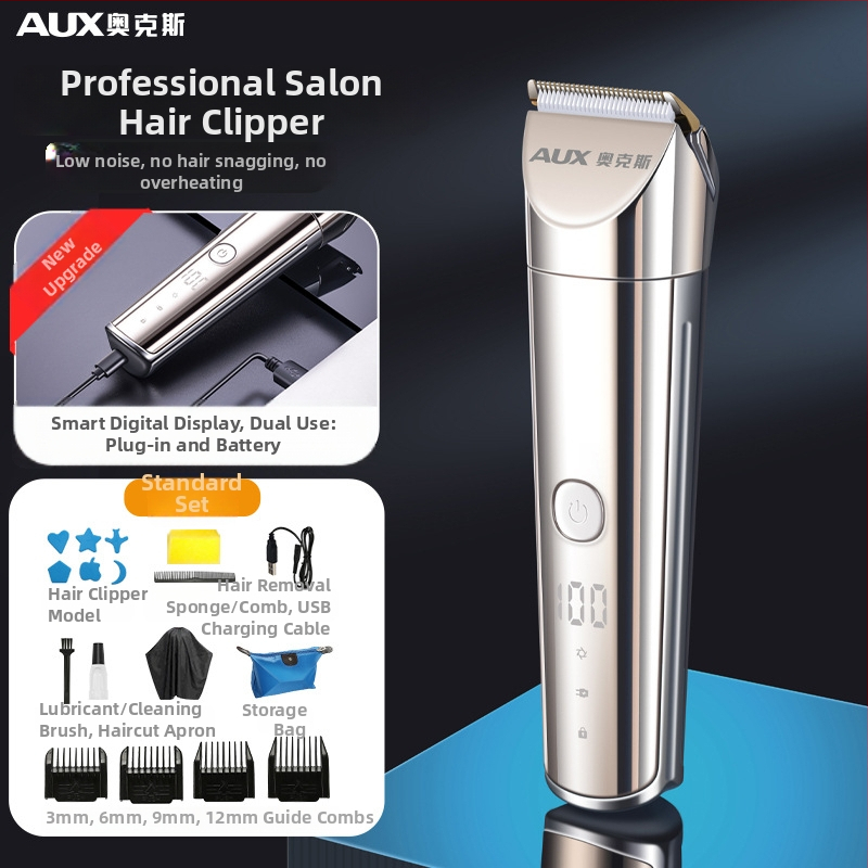 Elektrinė plaukų kirpimo mašinėlė – įkraunama, keraminiai peiliai, visiškai plaunama, atspari vandeniui, bendram naudojimui