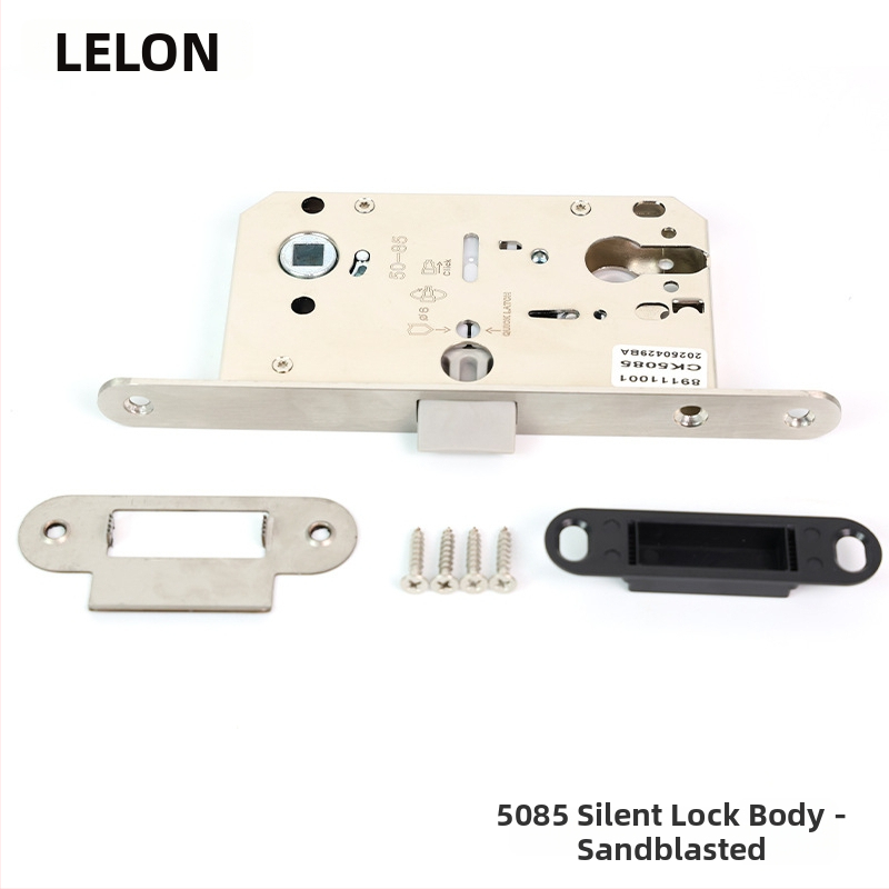 Vidinių durų mediniams durims užrakinimo korpusas, magnetinis tylus užraktas, nerūdijantis plienas, modeliai RML-39/RML-41, modernus stilius