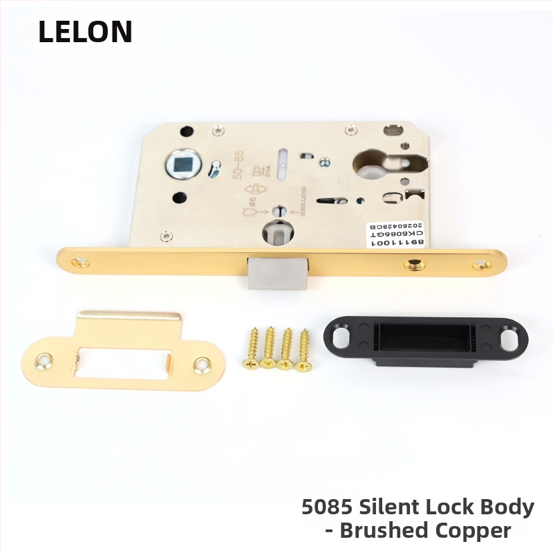 Vidinių durų mediniams durims užrakinimo korpusas, magnetinis tylus užraktas, nerūdijantis plienas, modeliai RML-39/RML-41, modernus stilius