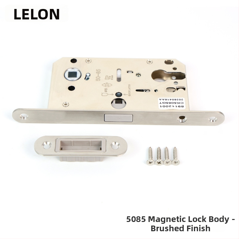 Vidinių durų mediniams durims užrakinimo korpusas, magnetinis tylus užraktas, nerūdijantis plienas, modeliai RML-39/RML-41, modernus stilius