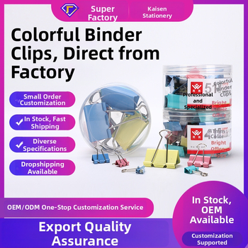 Farebné kovové sponky na dokumenty Bright, dizajn s dlhým chvostom, ekonomický model, balenie valcami