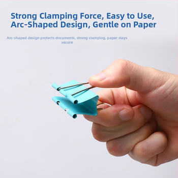 Farebné kovové sponky na dokumenty Bright, dizajn s dlhým chvostom, ekonomický model, balenie valcami