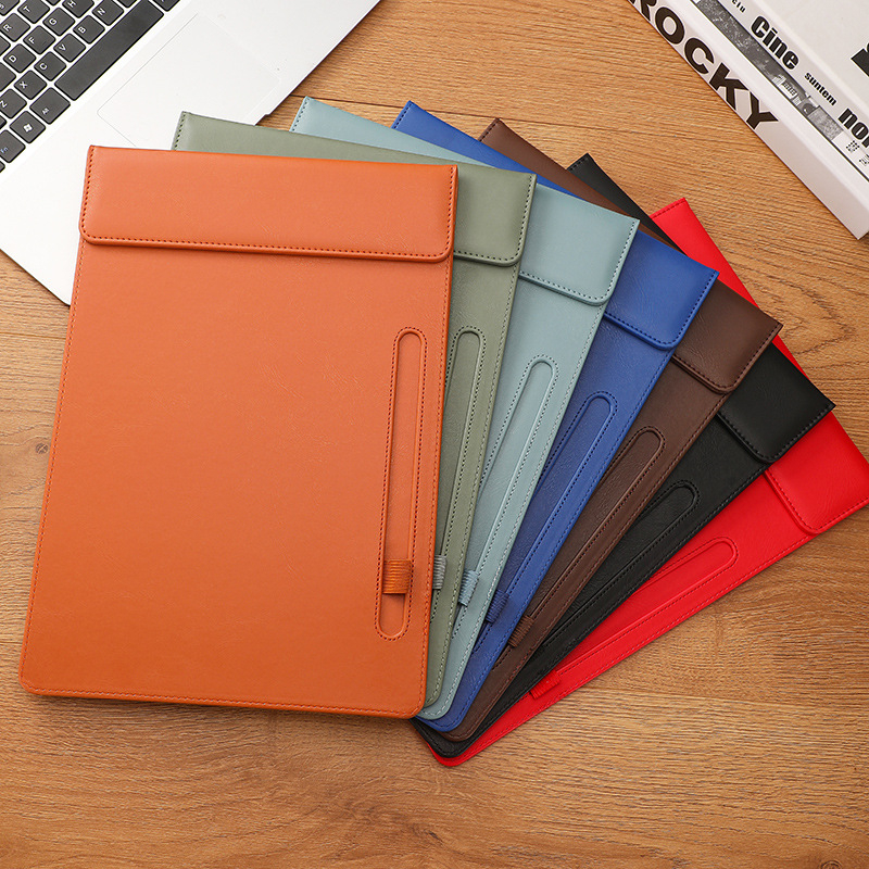 Tablă magnetică de semnături din piele, cu clemă puternică și clemă pentru placă, personalizabilă; dosar de birou/conferințe, compatibil cu hârtie A4/A5/A6/B5/B6