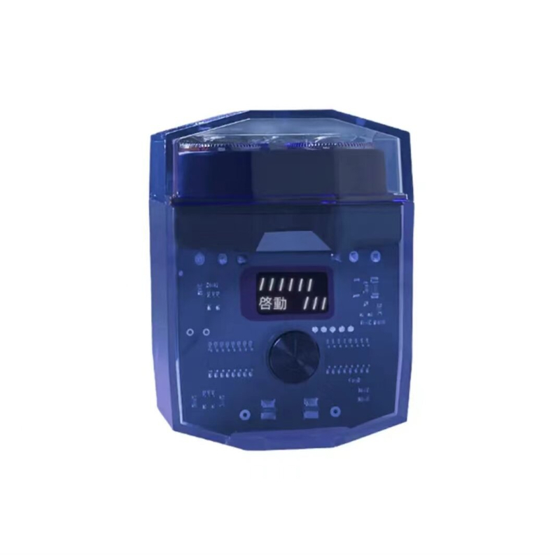 Konka priehľadný dvojhlavý rotačný elektrický holiaci strojček s vstavanou batériou, výdrž až 45 minút, nízky hluk pod 36 dB