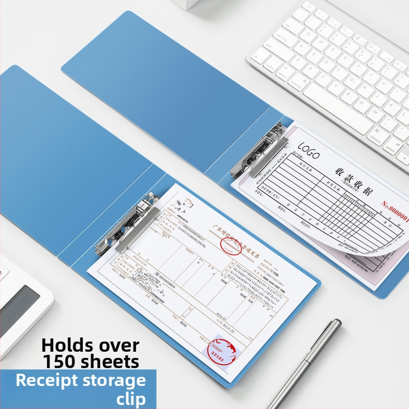 Huijin 131/121 plastikinis dokumentų segtuvas su viengubu laikikliu, talpa 60–80 lapų, su logotipu