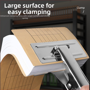 Veľké spinky na dokumenty — Zhiyou, oceľ, ručný držiteľ účtu