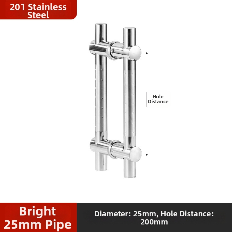 Nerūdijančio plieno vonios kambario rankena stiklo durims, įmontuojama, lankinės formos, poliruota apdaila, tinkama slankiosioms durims