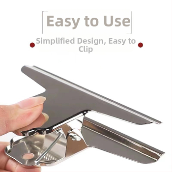 Weili veľká spona na dokumenty z nehrdzavejúcej ocele; materiál: oceľ; hmotnosti: 27 g, 40 g, 60 g, 85 g, 90 g.