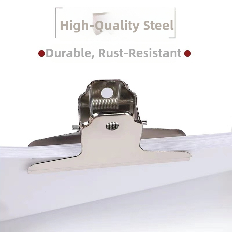 Weili veľká spona na dokumenty z nehrdzavejúcej ocele; materiál: oceľ; hmotnosti: 27 g, 40 g, 60 g, 85 g, 90 g.