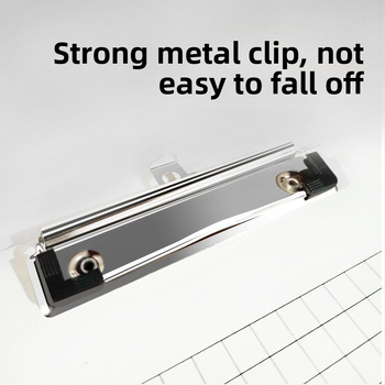 Liels nerūsējošā tērauda dokumentu klips – metāla konstrukcija, rēķinu turētājs, biroja kancelejas preces