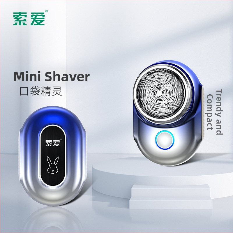 Suoai V6 vodotesná, prenosná elektrická holiaca s 1 otáčajúcou hlavou, vstavaná batéria 500–800 mAh, výdrž 60 minút a viac