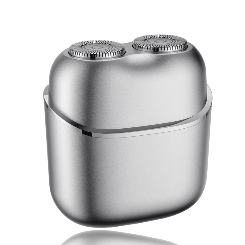 Електрическа самобръсначка с въртяща се двойна глава, водоустойчива за цялото тяло, вградена батерия 300–500 mAh, до 60 минути работа, време за зареждане 1,5 ч