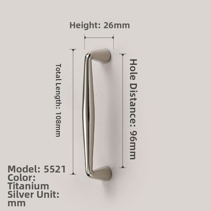 Baldų rankenos spintos durims | Šiuolaikinis paprastumas, cinko lydinys, liejimas spaudimu, modeliai 1215/5297/5521