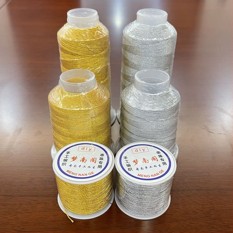 Niť pre DIY náramky, kovové vlákno, ručne pletená šnúrka, jednoduchý štýl, Mengnang Pavilion