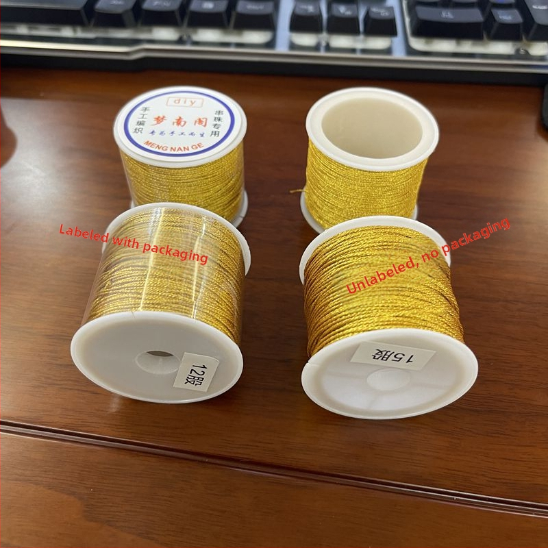 Niť pre DIY náramky, kovové vlákno, ručne pletená šnúrka, jednoduchý štýl, Mengnang Pavilion