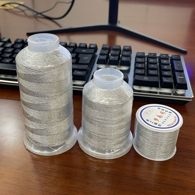 Niť pre DIY náramky, kovové vlákno, ručne pletená šnúrka, jednoduchý štýl, Mengnang Pavilion