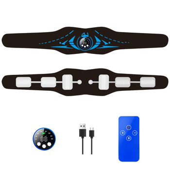 Išmanusis fitneso juosmens masažuoklis su USB maitinimu, įkrovimo ekranas, 3. pavara, 4 masažinės galvutės, pilvo raumenų treniravimas