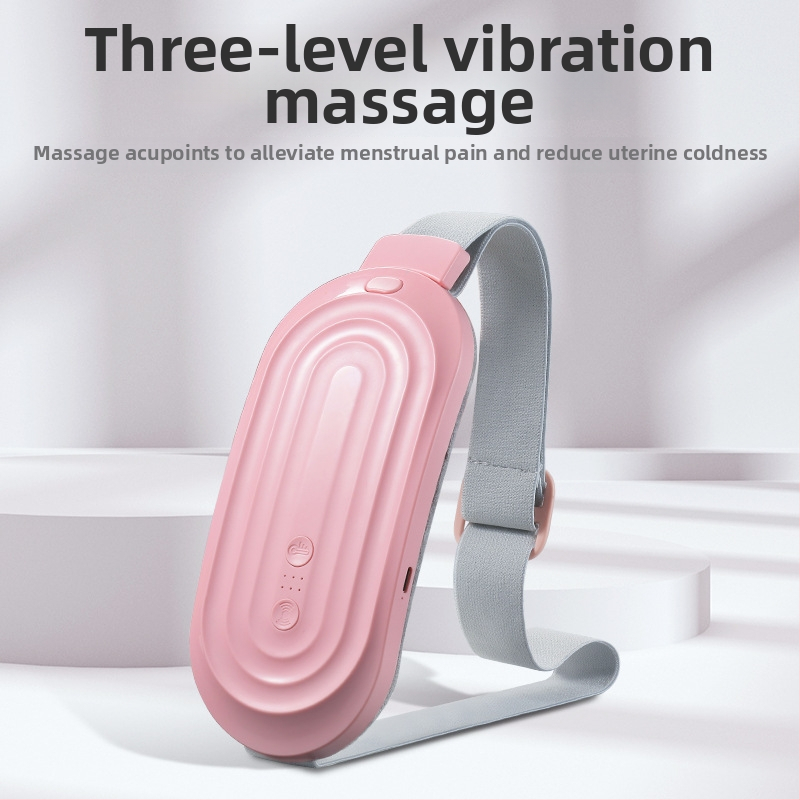 Menstruacijų šildymo juosta su USB maitinimu, vibro ir karšto kompreso principas, 4 lygiai, 4 masažo galvutės, KJH