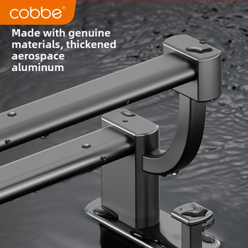 Cobbecabei Siena laikiklis rankšluosčiams iš Space Aluminum – sieninis montavimas, vienos ir dviejų strypų, be gręžimo, oksidacijos paviršius