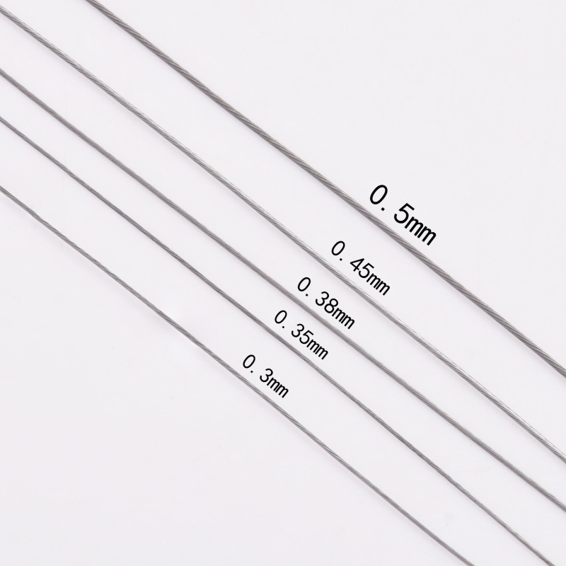 Sârmă din oțel inoxidabil cu mărgele, acoperită cu cauciuc, 100 m pe rolă pentru bijuterii DIY