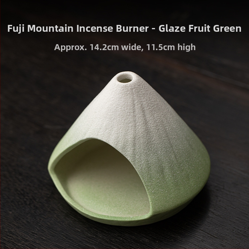 Keraminis smilkalų degiklis (Medžiaga: keramika; Technika: spalvotos glazūros; Stilius: japonų stilius; Prekės ženklas: Conley Ceramics)