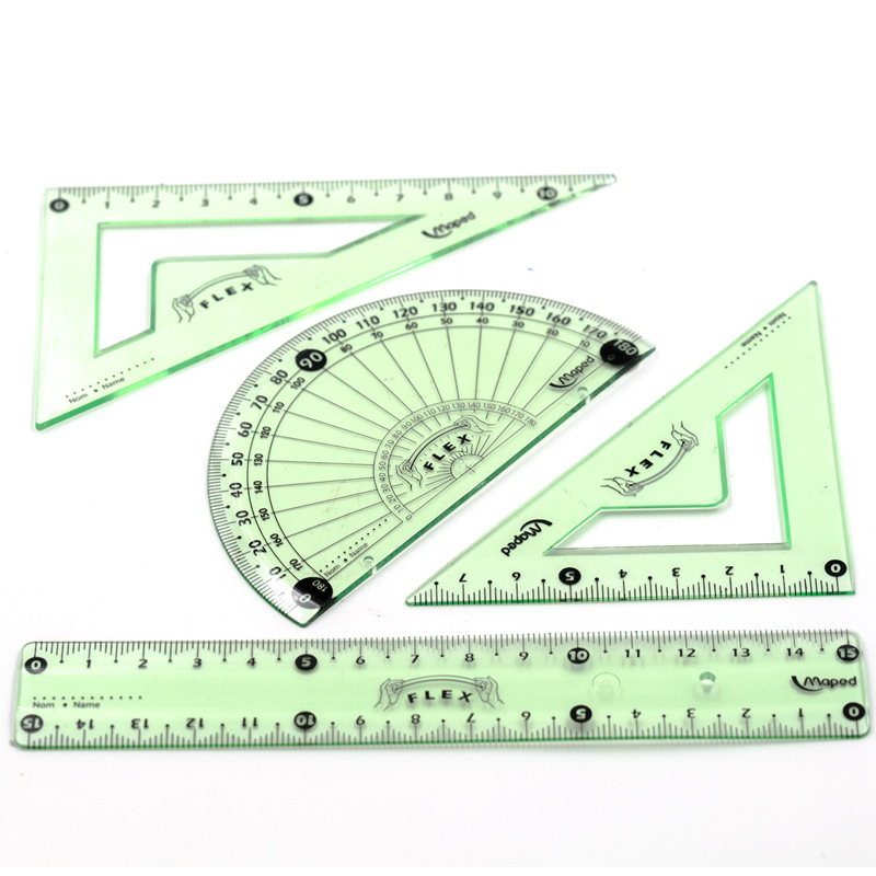 Set pravila s trokutom i kutomjerom, model 897134CH, materijal: plastika, težina: 36 g, prilagodba: Da