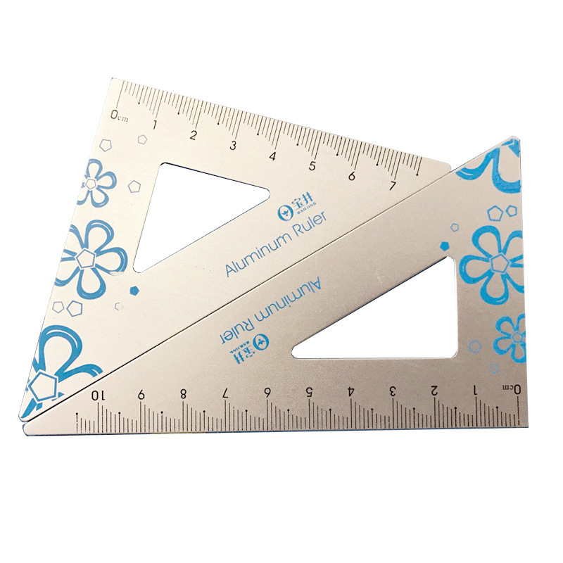 Baojing metalni set za crtanje, 4 komada: ravnalo, kutnik, kutomjer; prilagodba dostupna