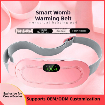 Vēdera masāžas ierīce ar vibrāciju un apkuri (modelis KKS-520; USB barošana; 50–60°C; 4 ātrumi; bezvadu attāluma vadība; IR terapija) jostasvietai, gurniem un kājām