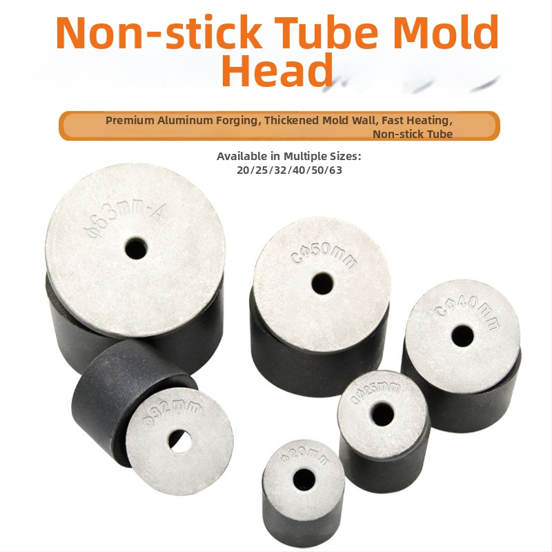 Elektrinė šilumos litavimo galvutė PPR vamzdžių suvirinimui, aliuminio lydinio korpusas, apvali viršūnė, skersmuo 20–110 mm, temperatūra iki 300°C, galia 800 W