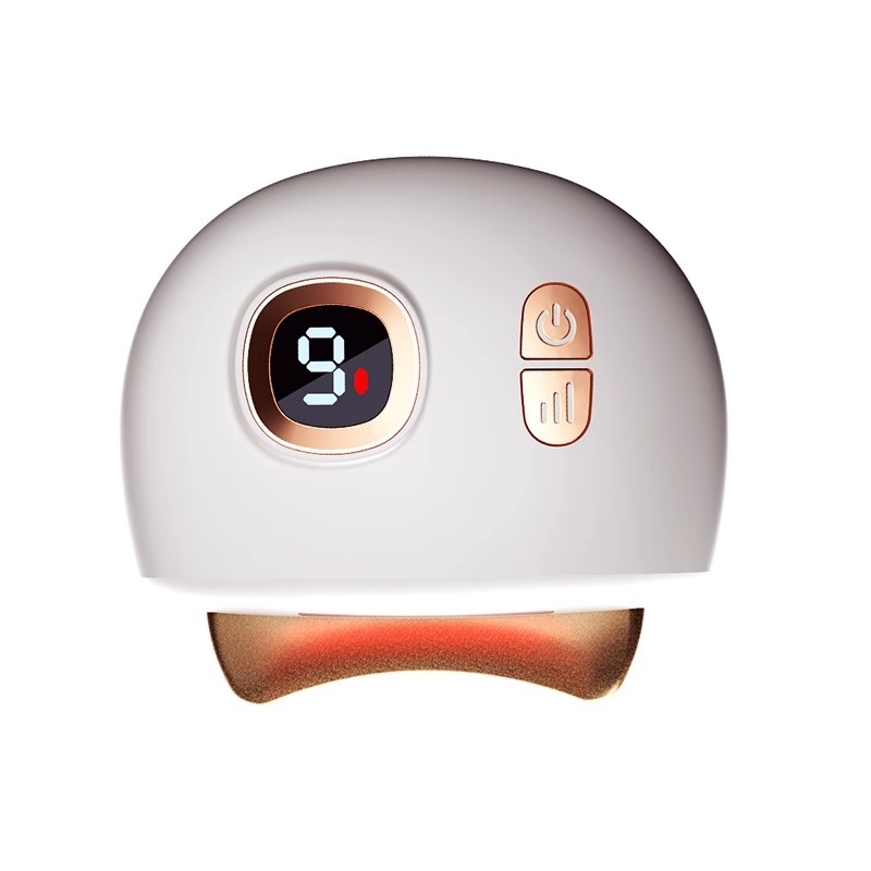 Uzlādējams elektriskais sejas masāžas ierīce ar 4 ātrumiem, ABS+ alumīnija korpuss, sejas masāža un apkures vibrācija