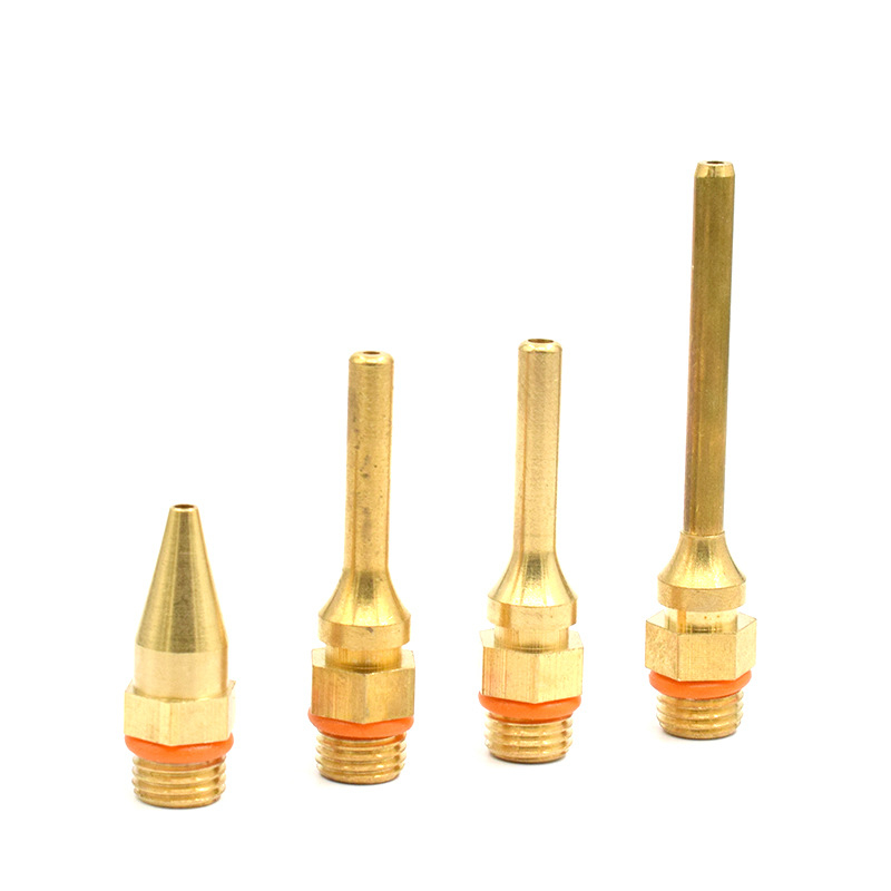 Vario antgalis karšto lydimo klijų pistolei, išplėstas ir koninis