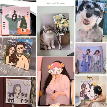 Giclée lõuend seinale kunst koos raamivalikuga: raamita, ilma raamita või rippuv; Epson HD suureformaadiline tindiprint lõuendil; õli lõuend dekoratiivne maal inimestest ja lillelist.