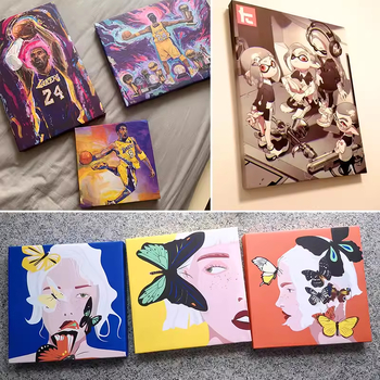 Giclée lõuend seinale kunst koos raamivalikuga: raamita, ilma raamita või rippuv; Epson HD suureformaadiline tindiprint lõuendil; õli lõuend dekoratiivne maal inimestest ja lillelist.