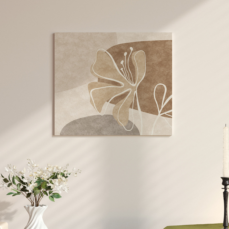 Auduma durvju aizkars dzīvojamajai istabai un ieejai, ģeometrisks un abstrakts raksts, stils Wabi-sabi