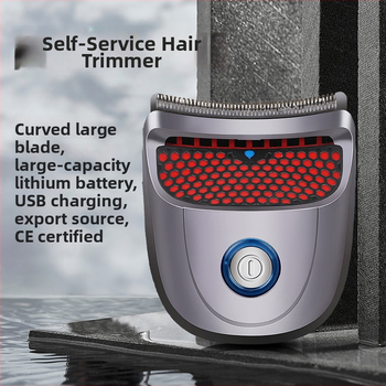 Elektrinis vyriškas plaukų kirpimo prietaisas su įmontuota baterija, atsparus vandeniui, nerūdijančio plieno peiliukas