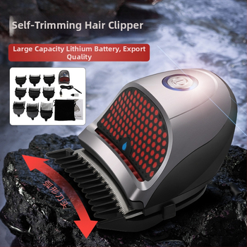 Elektrinis vyriškas plaukų kirpimo prietaisas su įmontuota baterija, atsparus vandeniui, nerūdijančio plieno peiliukas