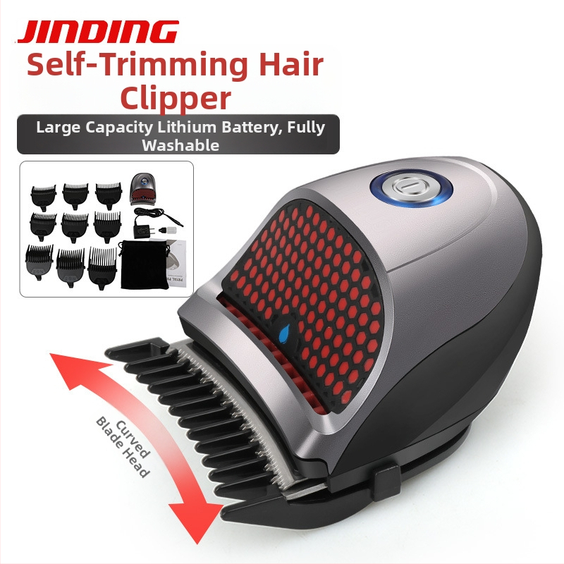 Elektrinis vyriškas plaukų kirpimo prietaisas su įmontuota baterija, atsparus vandeniui, nerūdijančio plieno peiliukas