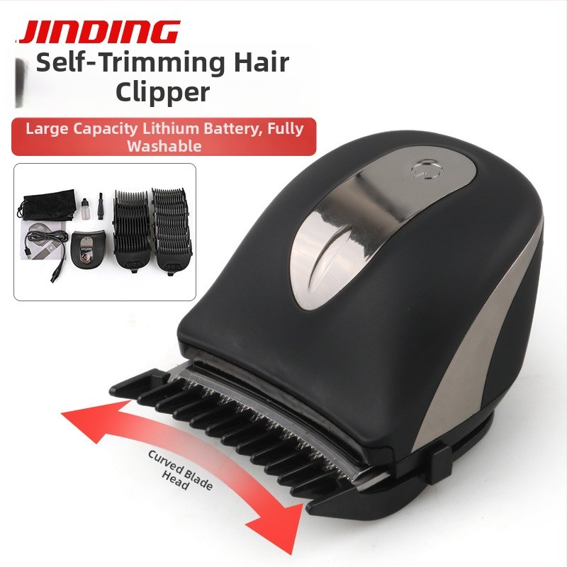 Elektrinis vyriškas plaukų kirpimo prietaisas su įmontuota baterija, atsparus vandeniui, nerūdijančio plieno peiliukas